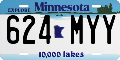 MN license plate 624MYY