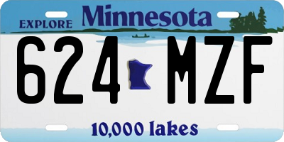 MN license plate 624MZF
