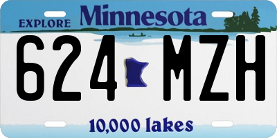 MN license plate 624MZH