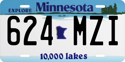 MN license plate 624MZI