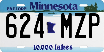 MN license plate 624MZP