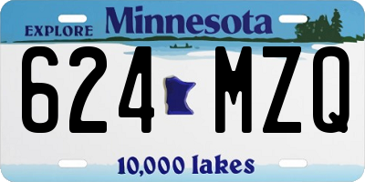 MN license plate 624MZQ