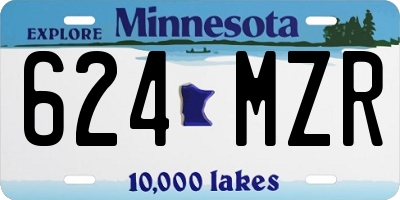 MN license plate 624MZR