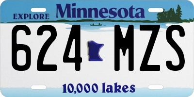 MN license plate 624MZS