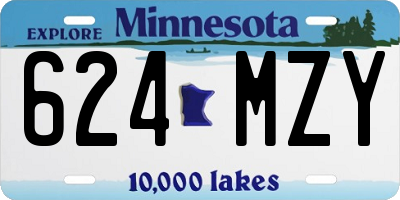 MN license plate 624MZY