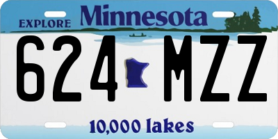 MN license plate 624MZZ