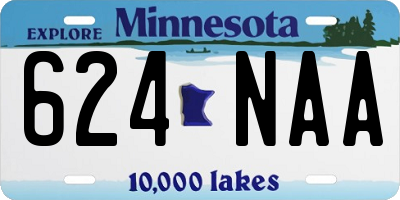 MN license plate 624NAA