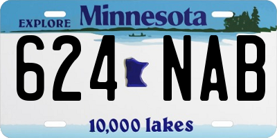 MN license plate 624NAB