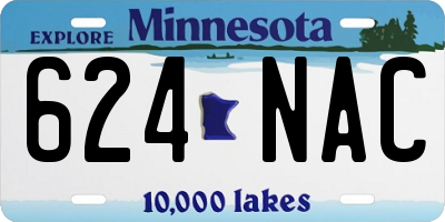 MN license plate 624NAC