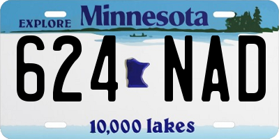 MN license plate 624NAD