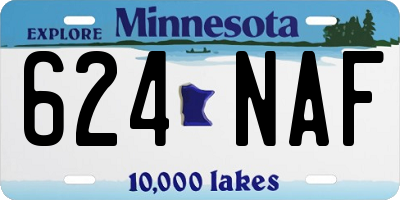 MN license plate 624NAF