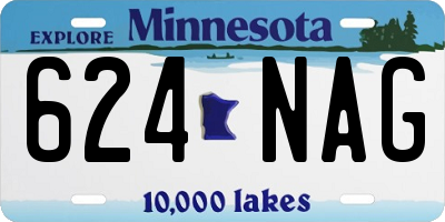 MN license plate 624NAG