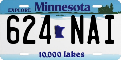 MN license plate 624NAI