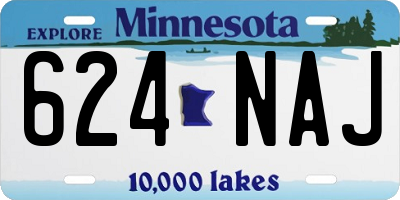 MN license plate 624NAJ