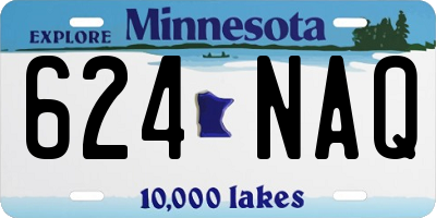 MN license plate 624NAQ