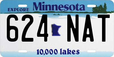MN license plate 624NAT