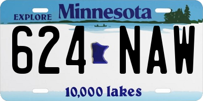MN license plate 624NAW