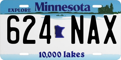 MN license plate 624NAX