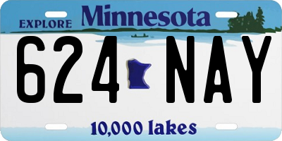 MN license plate 624NAY