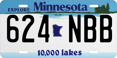 MN license plate 624NBB