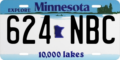 MN license plate 624NBC