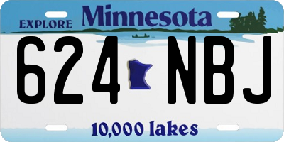 MN license plate 624NBJ