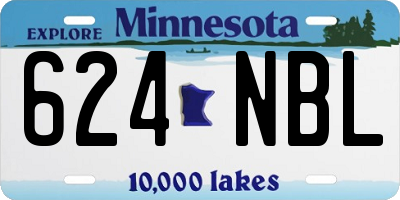 MN license plate 624NBL