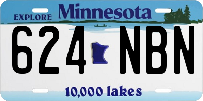 MN license plate 624NBN