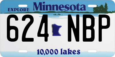 MN license plate 624NBP