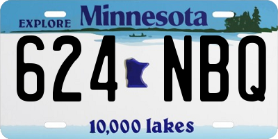 MN license plate 624NBQ