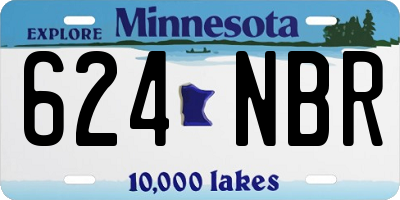 MN license plate 624NBR