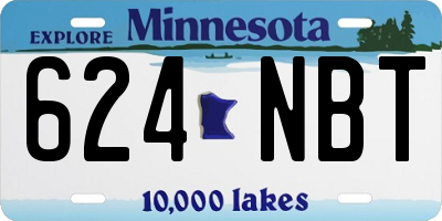MN license plate 624NBT