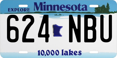 MN license plate 624NBU