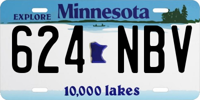 MN license plate 624NBV