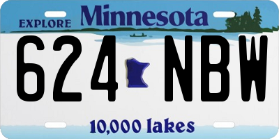 MN license plate 624NBW