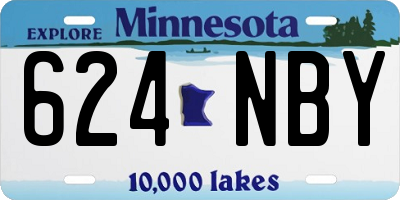 MN license plate 624NBY
