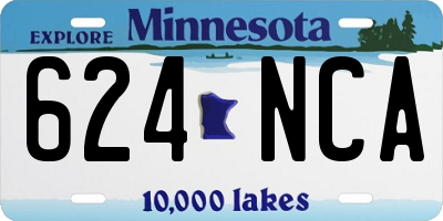 MN license plate 624NCA