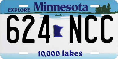 MN license plate 624NCC