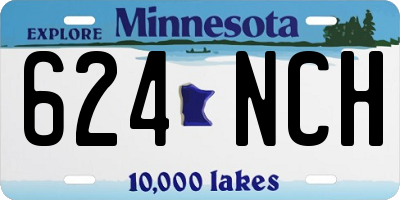 MN license plate 624NCH