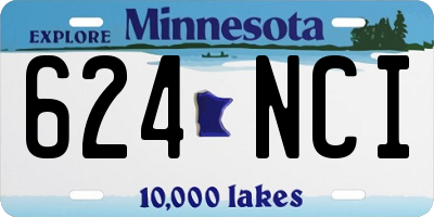 MN license plate 624NCI
