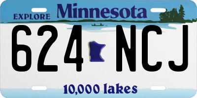 MN license plate 624NCJ