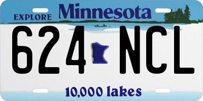 MN license plate 624NCL