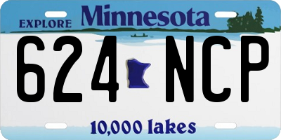 MN license plate 624NCP