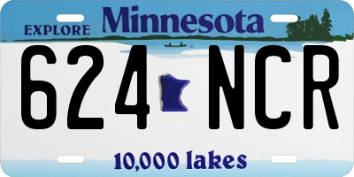 MN license plate 624NCR