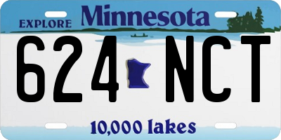 MN license plate 624NCT