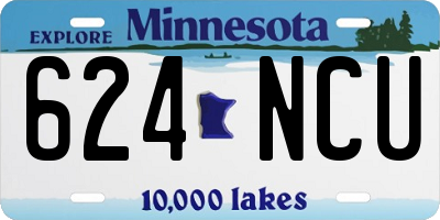 MN license plate 624NCU