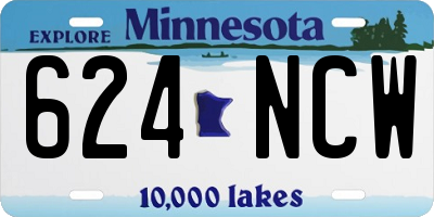 MN license plate 624NCW