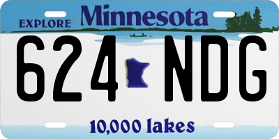 MN license plate 624NDG