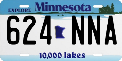 MN license plate 624NNA