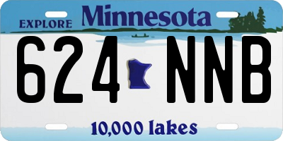 MN license plate 624NNB